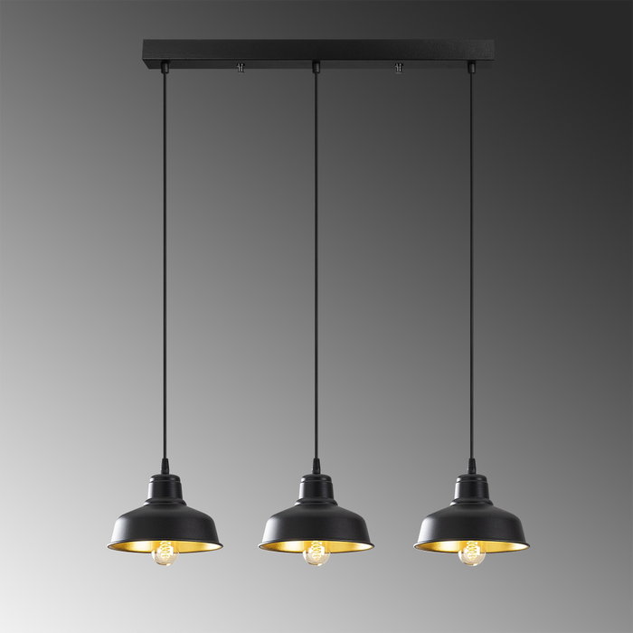 Opviq Berceste - 181BLACK-S1 Lámpara de araña industrial negra